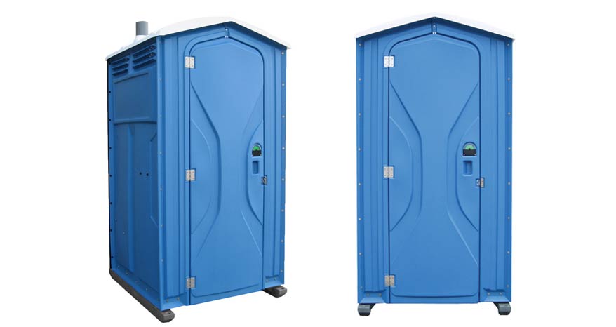 Long-term porta potty units on site in Virginia Beach, Virginia